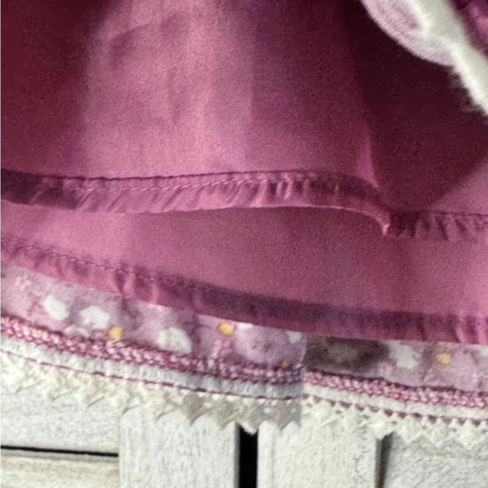 OshKosh B’gosh Purple Floral Skater Skirt Girls 2T NWT Cotton Lace Hem Coastal
